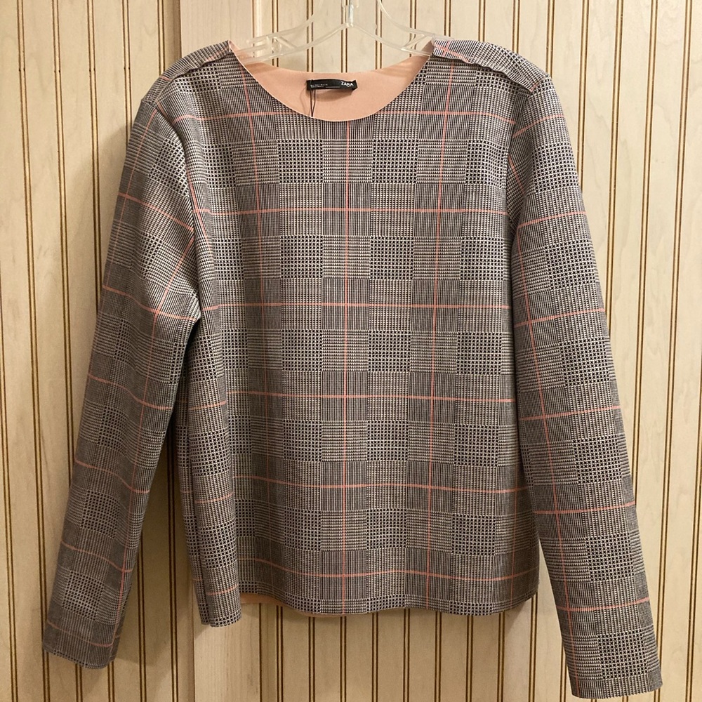 Zara Plaid Top